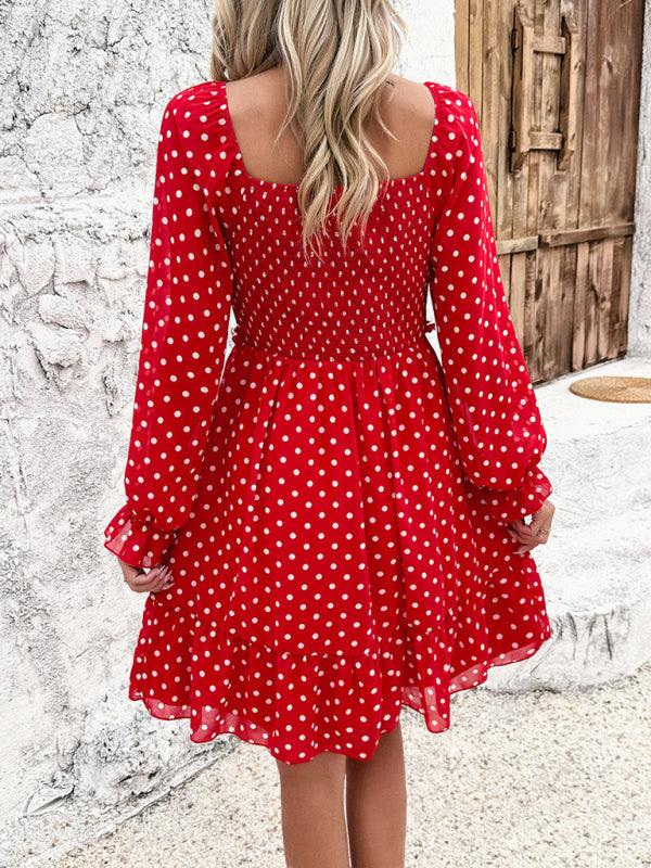 Spring Summer Casual Polka Dot Dress