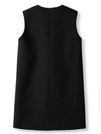 O-Neck Sleeveless Bow Beading Short Dress -Guocali