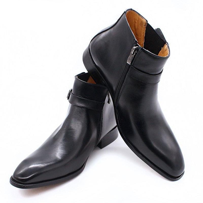 Odon Leather Ankle Boots - Ankle Boots - Guocali