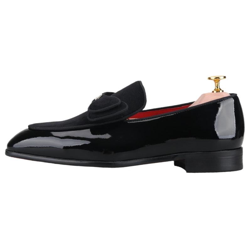 Patent Leather Velvet Men Loafers - Men Shoes - Loafer Shoes - Guocali