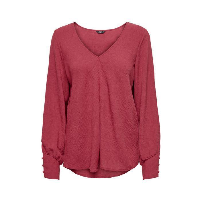 Plain-Solid V-Neck Only Blouse - Blouse - Guocali