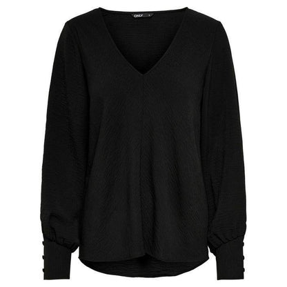 Plain-Solid V-Neck Only Blouse - Blouse - Guocali