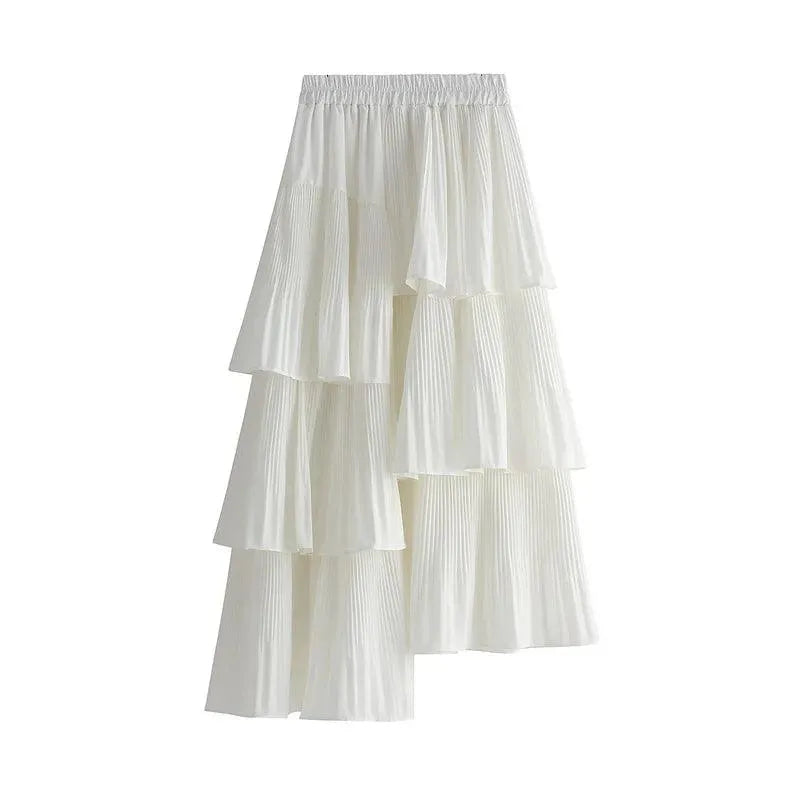 Pleated Skirt Fashion Irregular Ruffled Edges - Pleated Skirt - Guocali