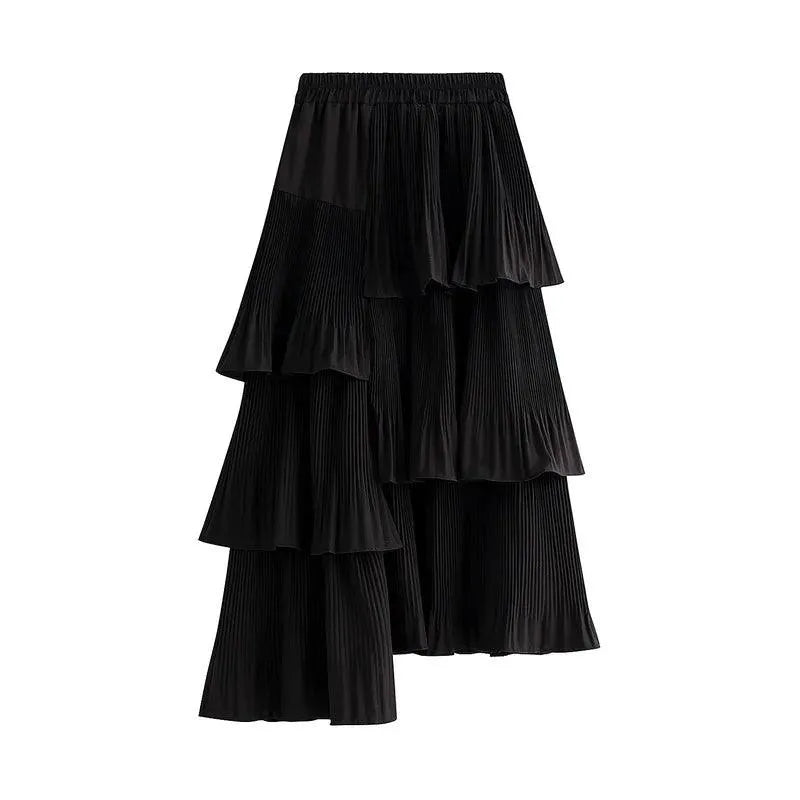 Pleated Skirt Fashion Irregular Ruffled Edges - Pleated Skirt - Guocali