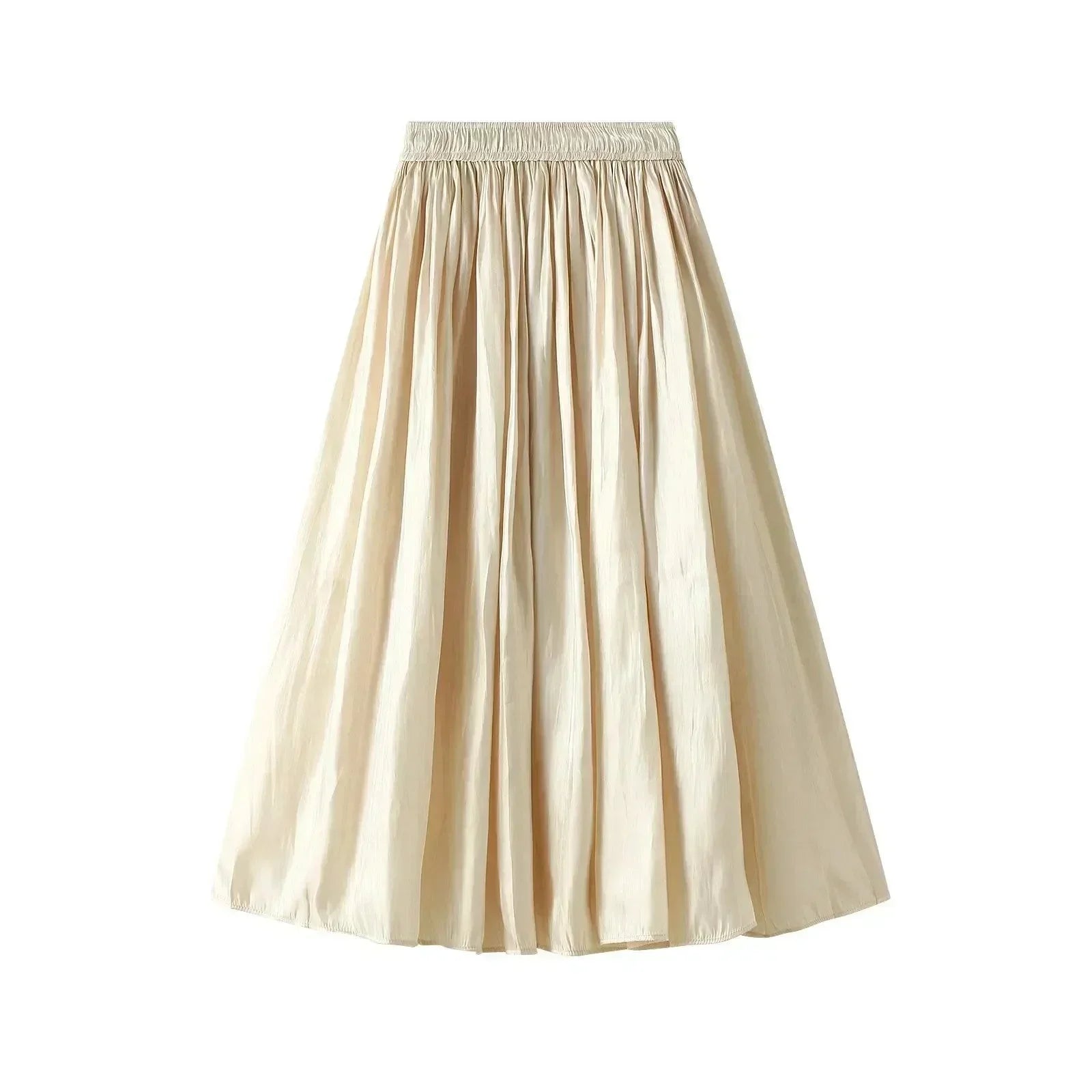 Pleated Skirt Women Fairy Style - Elastic Midi Women Skirt