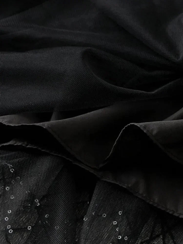 Pleated Skirt Women Sequin Mesh - High Waist Maxi Women Skirt