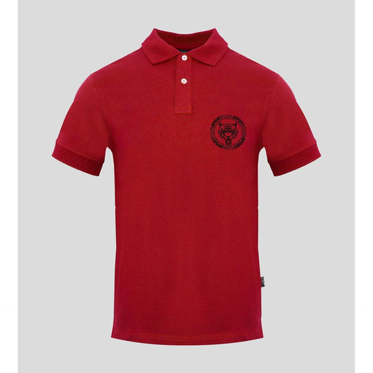 Plein Sport Men Cotton Short Sleeves Polo Shirt – Stretchable - Red -Guocali
