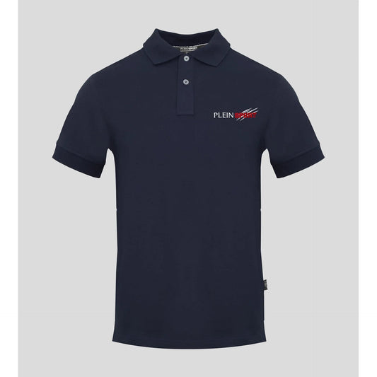 Plein Sport Men Short Sleeves Polo Shirt – Stretchable - Navy -Guocali