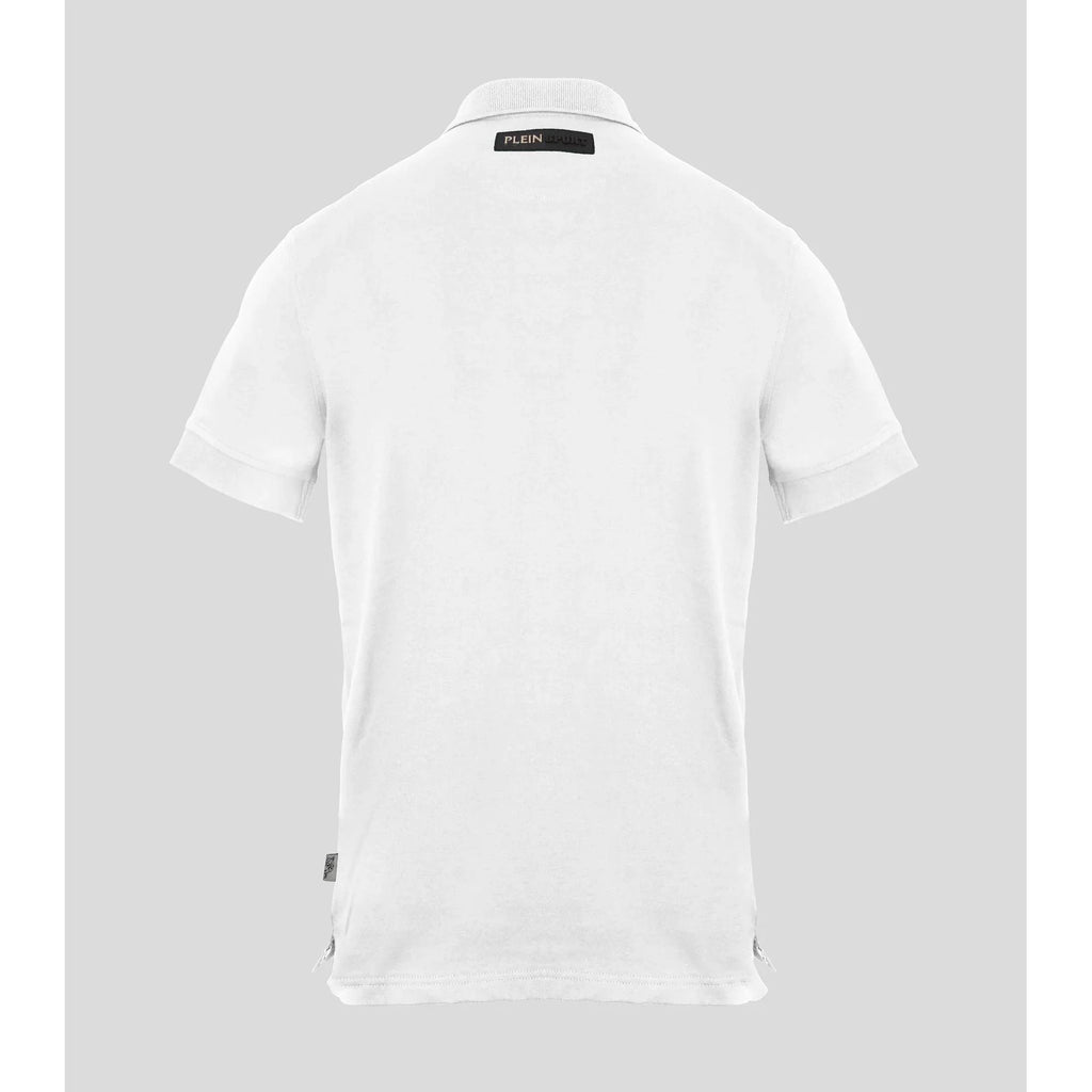 Plein Sport Men Short Sleeves Polo Shirt – Stretchable - White -Guocali