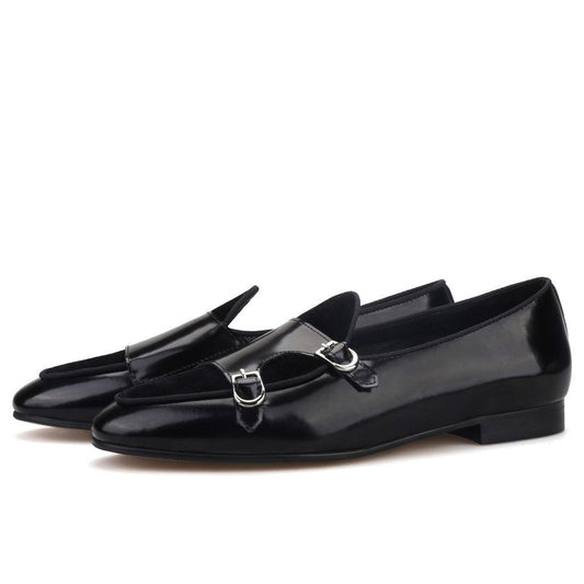 Polished Monk Strap Men Loafers - Men Shoes - Loafer Shoes - Guocali