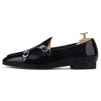 Polished Monk Strap Men Loafers - Men Shoes - Loafer Shoes - Guocali