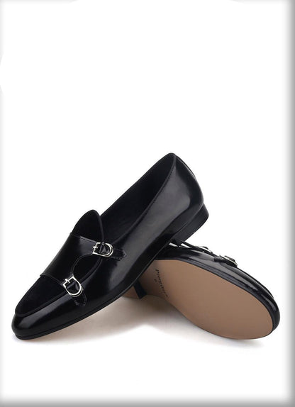 Polished Monk Strap Men Loafers - Men Shoes - Loafer Shoes - Guocali