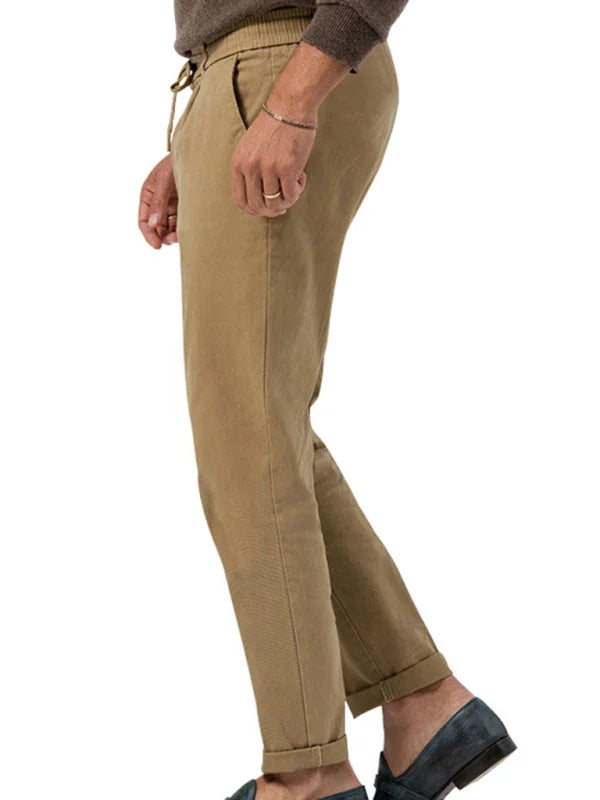 Professional Men Trousers – Mid Rise Drawstring -Guocali