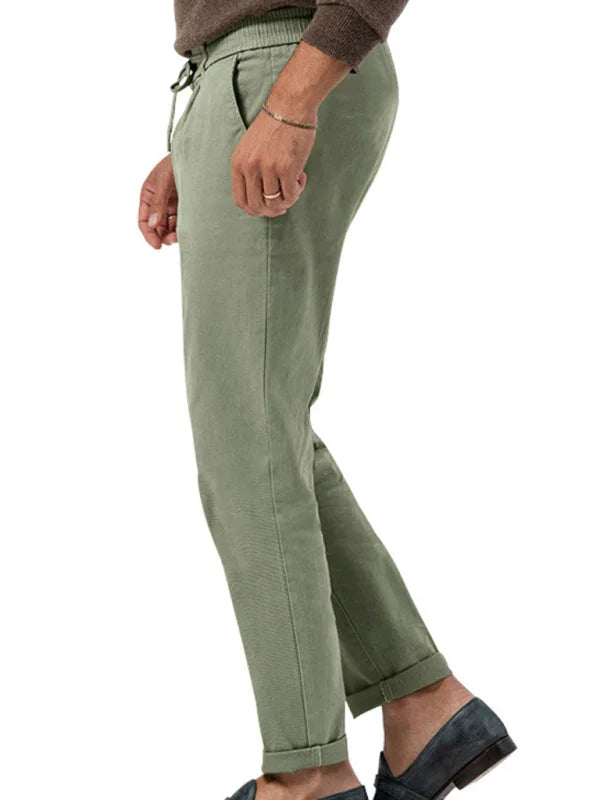 Professional Men Trousers – Mid Rise Drawstring -Guocali