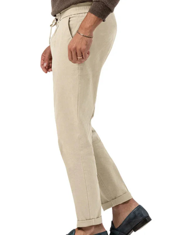 Professional Men Trousers – Mid Rise Drawstring -Guocali