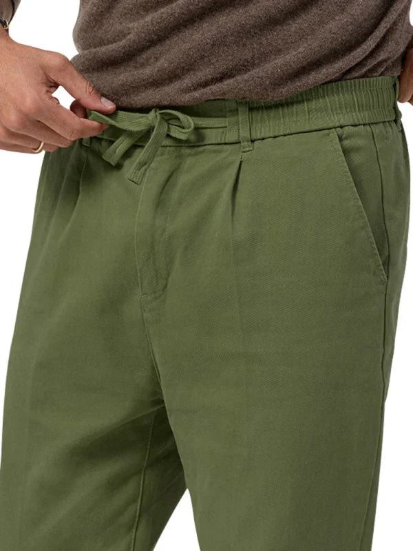 Professional Men Trousers – Mid Rise Drawstring -Guocali