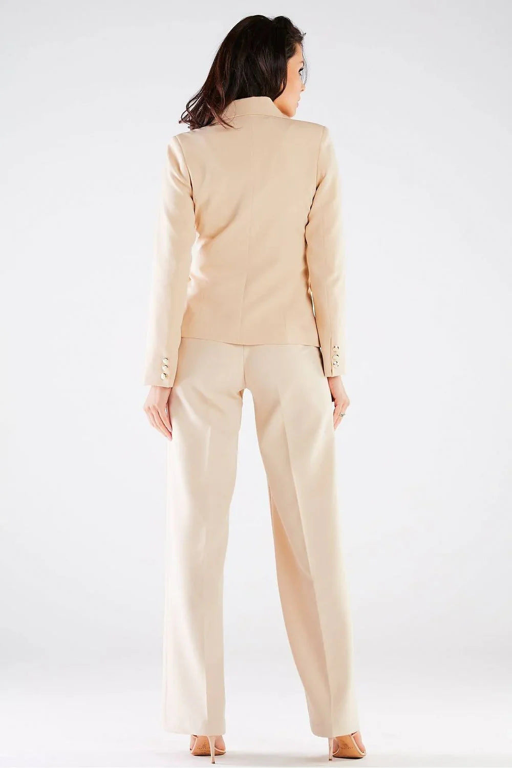 Professional Women Wide-Leg Pants – High Rise Zipper Front -Guocali