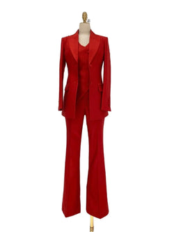 Chic Women's Pant Suit - Solid Single-Breasted - Guocali