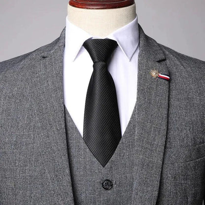 Retro Plaid Men Suit - Slim Fit Business Formal -Guocali