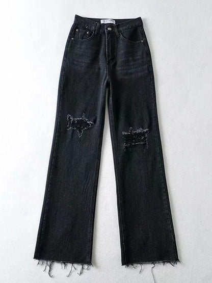 Edgy Women Jeans – High Raw Hem