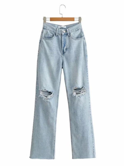 Edgy Women Jeans – High Raw Hem