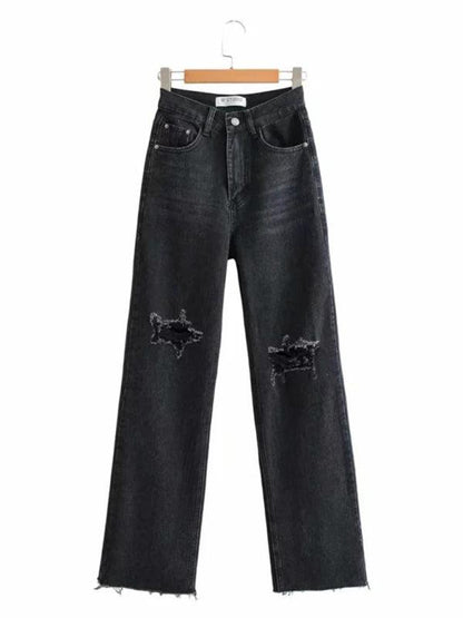 Edgy Women Jeans – High Raw Hem