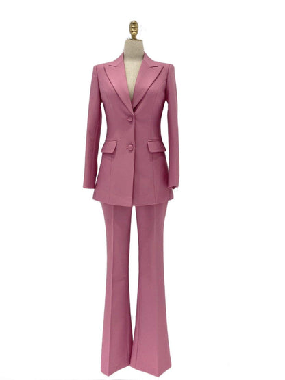 Rose Two Piece Pant Suit - Women Slim Fit Trouser Suit - Pantsuit - Guocali