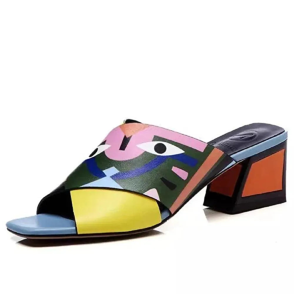 Sandals Graffiti Women Sandals Eye Print - Sandals - Guocali