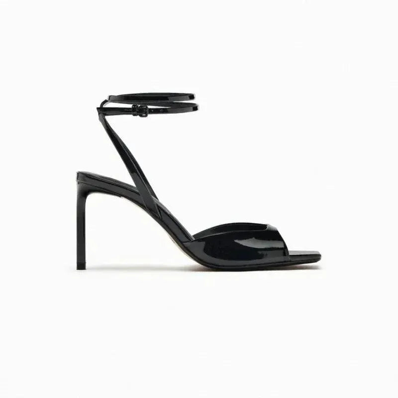 Sandals Strappy Sandals High Heels Square Toe - Sandals - Guocali