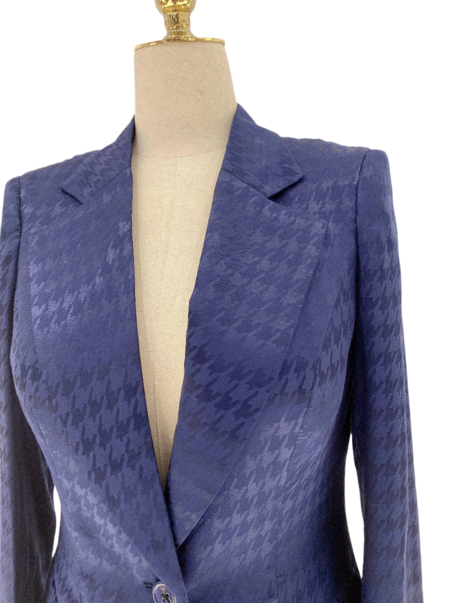 Sapphire Blue Women Pant Suit - Half Sleeve Trouser Suit - Pantsuit - Guocali