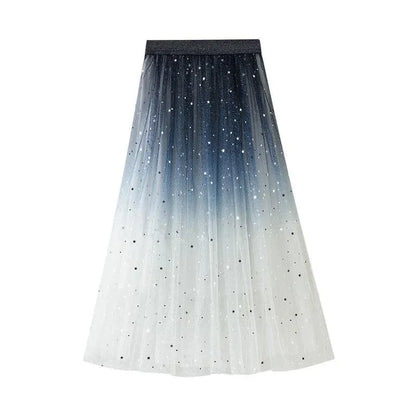 Sequin Skirt Gradient Guocali - Patchwork Skirt - Guocali