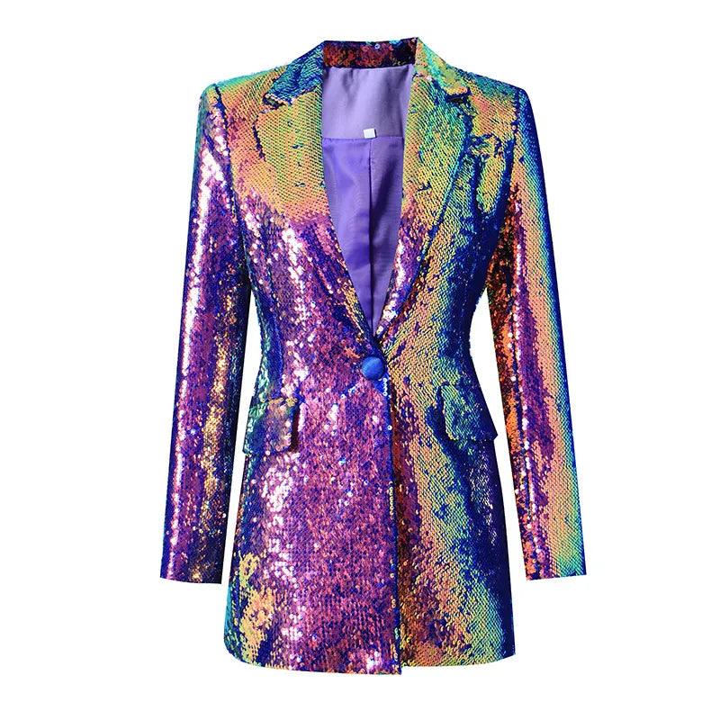 Sequins Women Blazer - Party Blazer - Women Blazer - Guocali