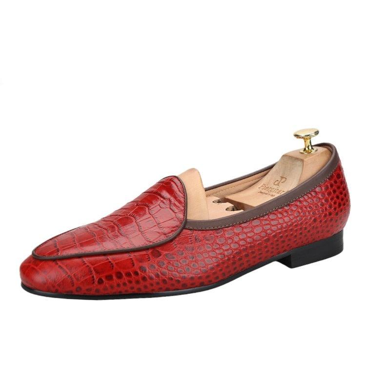 Serpentine Pattern Men Loafers - Men Shoes - Loafer Shoes - Guocali