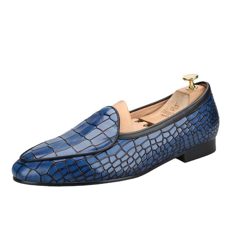 Serpentine Pattern Men Loafers - Men Shoes - Loafer Shoes - Guocali