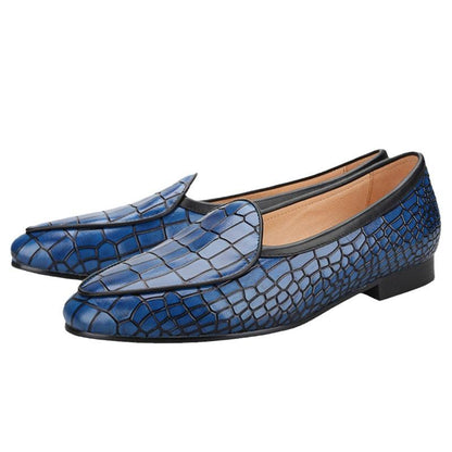 Serpentine Pattern Men Loafers - Men Shoes - Loafer Shoes - Guocali