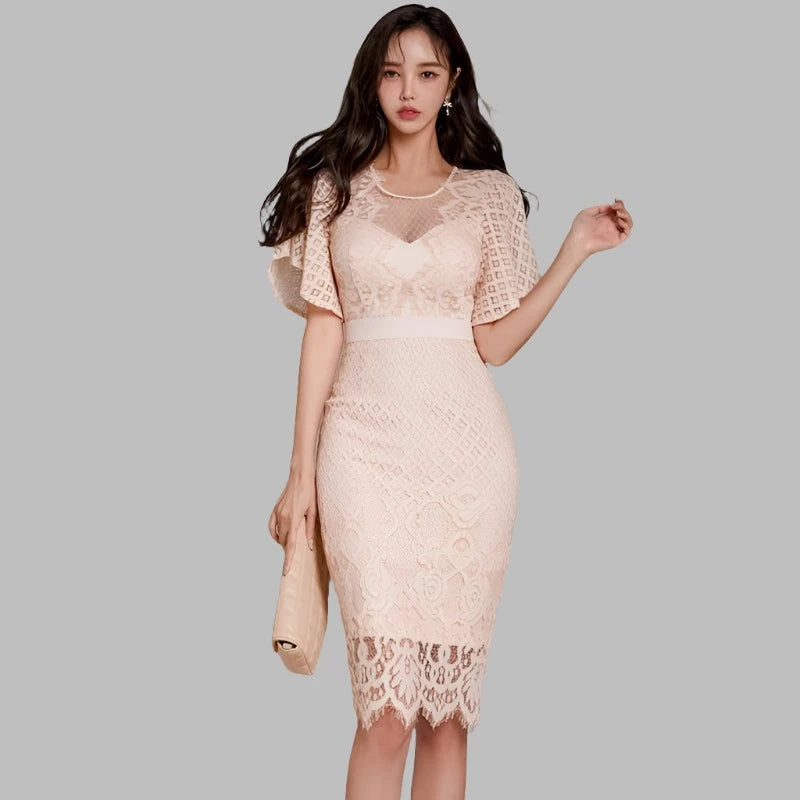 Sexy Elegant Lace Hollow Out Dress - Summer Dress - Guocali