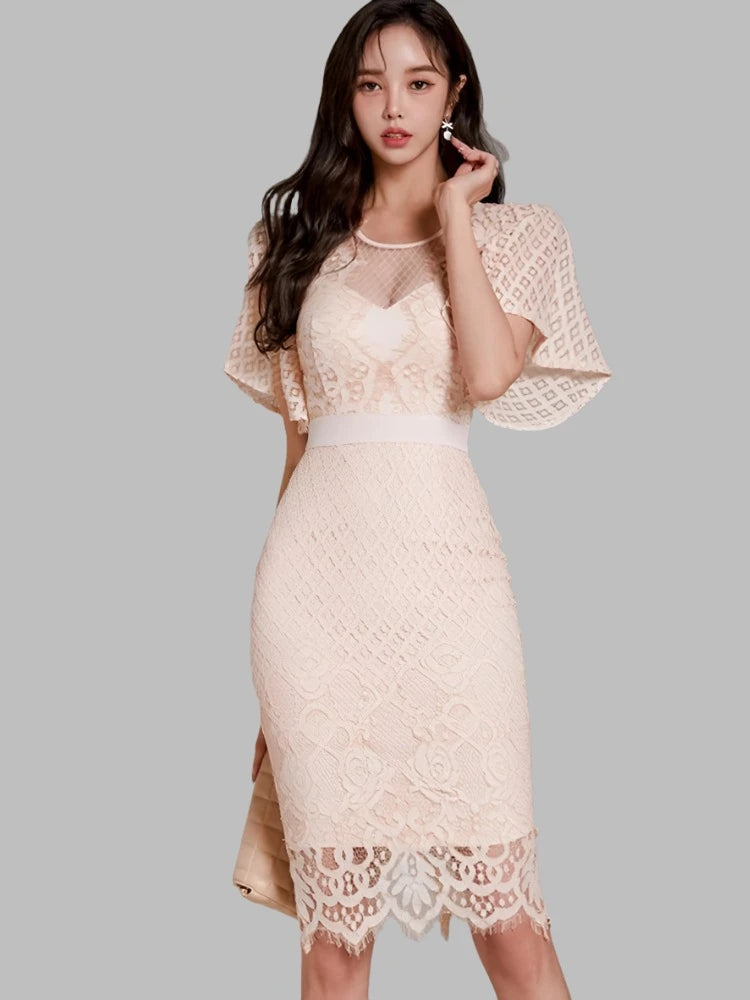 Sexy Elegant Lace Hollow Out Dress - Summer Dress - Guocali