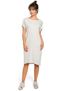 Short Sleeve Loose Day Dress Casual Style-Day Dress-GUOCALI