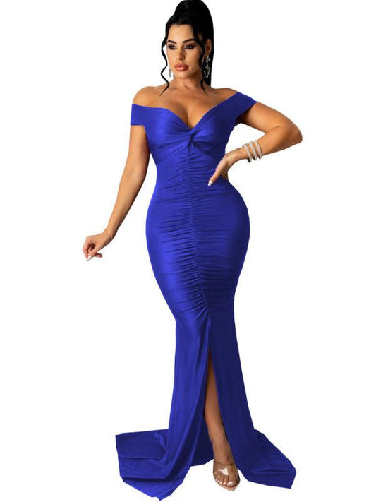 Skinny Bodycon Evening Dress - Dresses - Guocali