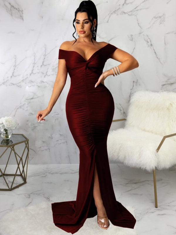 Skinny Bodycon Evening Dress - Dresses - Guocali