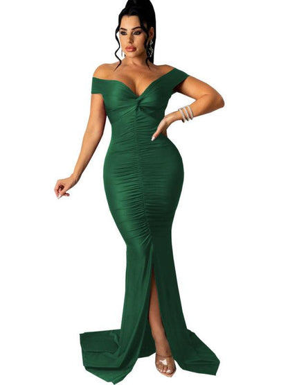 Skinny Bodycon Evening Dress - Dresses - Guocali