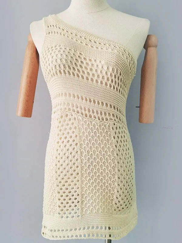 Sleeveless Hip-covering Knitted Summer Dress