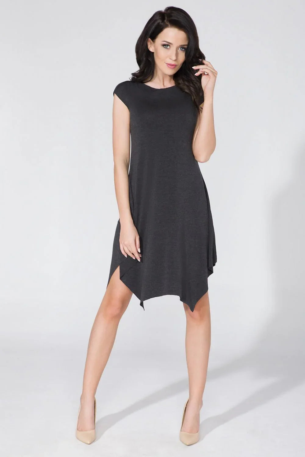 Sleeveless Knit Midi Dress Relaxed Casual Style-Day Dress-GUOCALI
