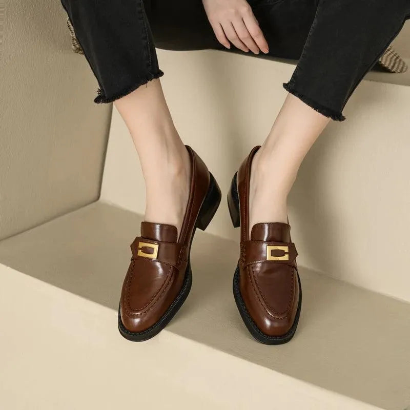 Stylish Low-Heeled Women Loafers - Loafer Shoes - Guocali