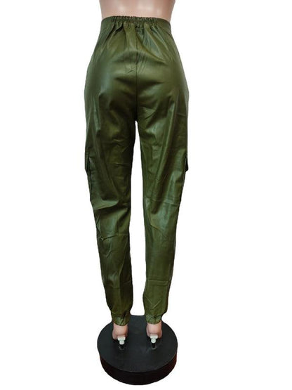 Chic Women's Cargo Pants – High-Waist Stretchable Fit
