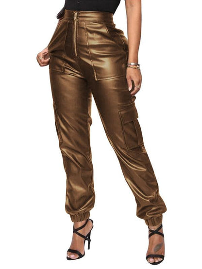 Chic Women's Cargo Pants – High-Waist Stretchable Fit