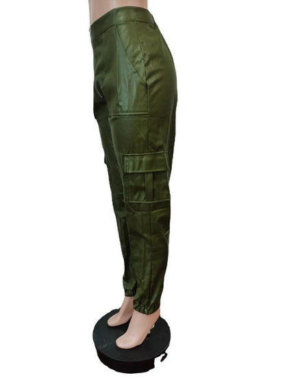 Chic Women's Cargo Pants – High-Waist Stretchable Fit