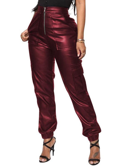 Chic Women's Cargo Pants – High-Waist Stretchable Fit
