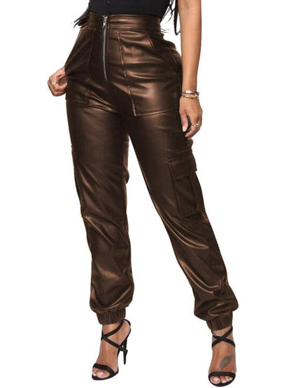 Chic Women's Cargo Pants – High-Waist Stretchable Fit