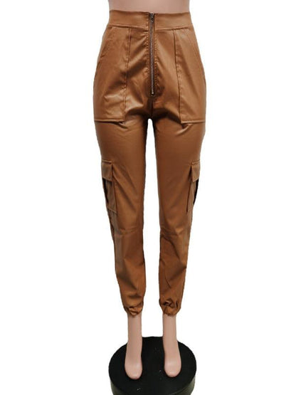 Chic Women's Cargo Pants – High-Waist Stretchable Fit